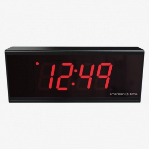 Aluminium Case PoE Digital Clocks 2.5" Red 4 Digit